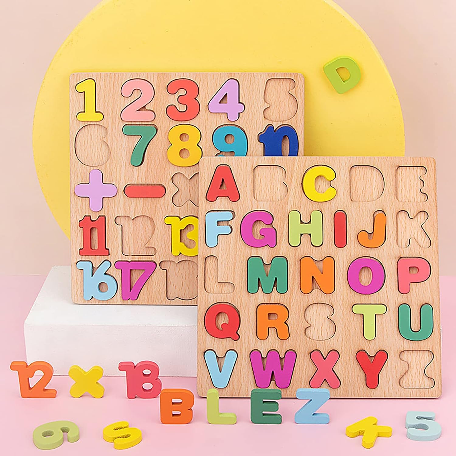 Shipra Play House 3 Set of Puzzle Geomatery  Alphabate  Number board puzzle
